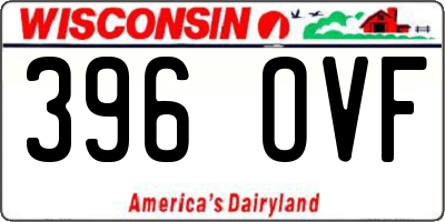 WI license plate 396OVF