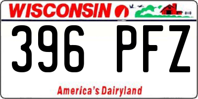 WI license plate 396PFZ