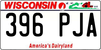 WI license plate 396PJA