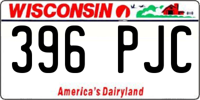 WI license plate 396PJC