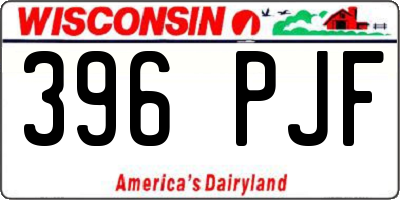 WI license plate 396PJF