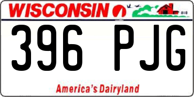 WI license plate 396PJG