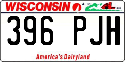 WI license plate 396PJH