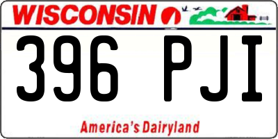 WI license plate 396PJI