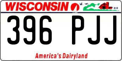WI license plate 396PJJ