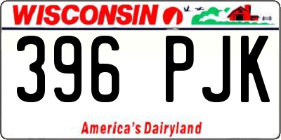 WI license plate 396PJK
