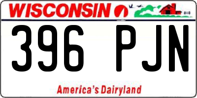 WI license plate 396PJN