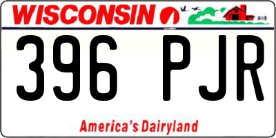 WI license plate 396PJR