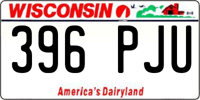 WI license plate 396PJU