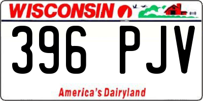 WI license plate 396PJV