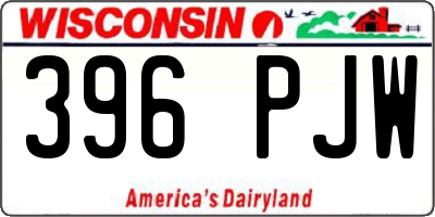 WI license plate 396PJW