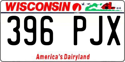 WI license plate 396PJX