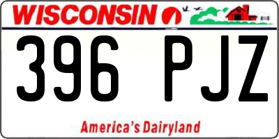 WI license plate 396PJZ