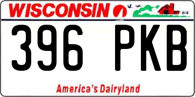 WI license plate 396PKB
