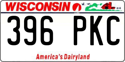 WI license plate 396PKC