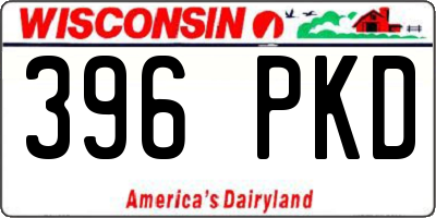 WI license plate 396PKD