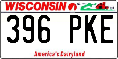 WI license plate 396PKE