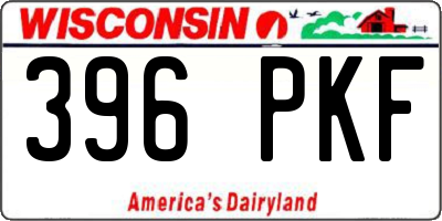 WI license plate 396PKF