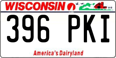 WI license plate 396PKI