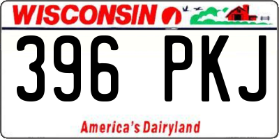 WI license plate 396PKJ