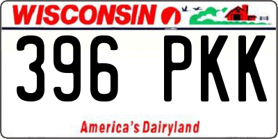 WI license plate 396PKK