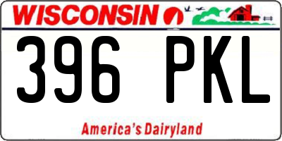 WI license plate 396PKL