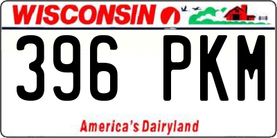 WI license plate 396PKM