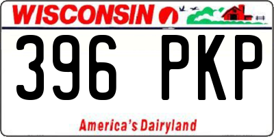 WI license plate 396PKP