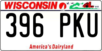 WI license plate 396PKU