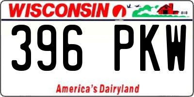 WI license plate 396PKW
