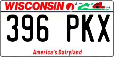 WI license plate 396PKX