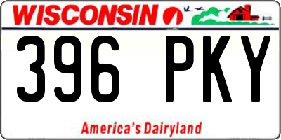 WI license plate 396PKY