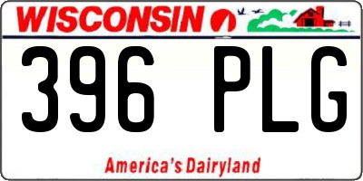 WI license plate 396PLG