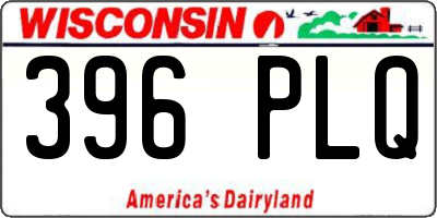WI license plate 396PLQ