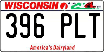 WI license plate 396PLT