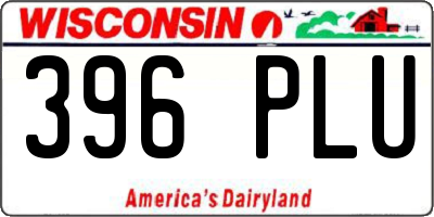 WI license plate 396PLU