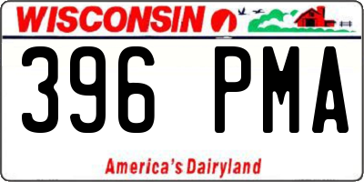 WI license plate 396PMA