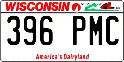 WI license plate 396PMC