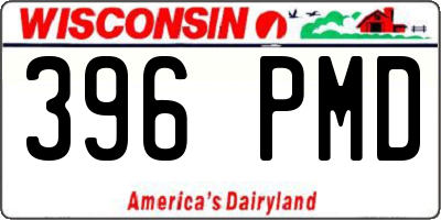 WI license plate 396PMD