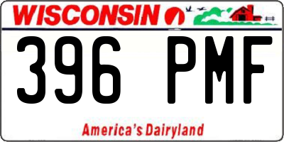 WI license plate 396PMF