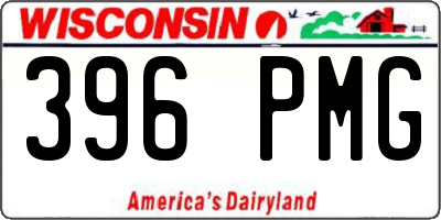 WI license plate 396PMG