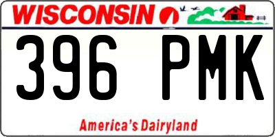 WI license plate 396PMK