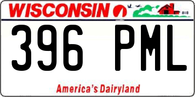 WI license plate 396PML