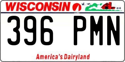 WI license plate 396PMN