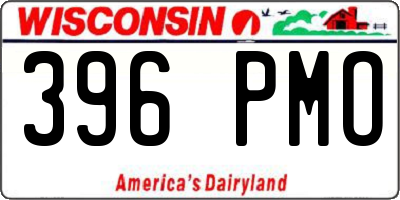 WI license plate 396PMO