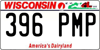 WI license plate 396PMP