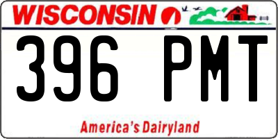 WI license plate 396PMT