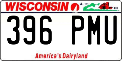 WI license plate 396PMU