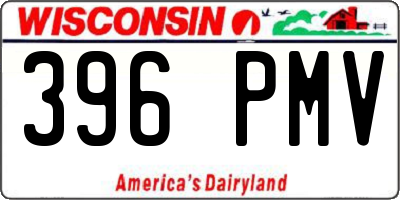 WI license plate 396PMV