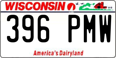 WI license plate 396PMW